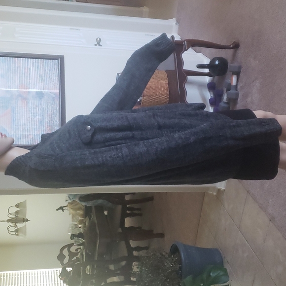 Rock & Republic L marled grey button details chest & side pockets zipup … - Picture 2 of 10